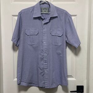 Bruno | New York | Casual | Button Down | Short Sleeve | Blue | Shirt | Size L